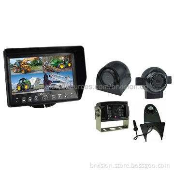 Rear-view System, Includes Waterproof Monitor and Side View Camera, Ideal for Surveillance